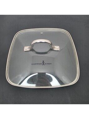 Copper Chef 9.5" SQUARE Glass Lid With Handle & Vent